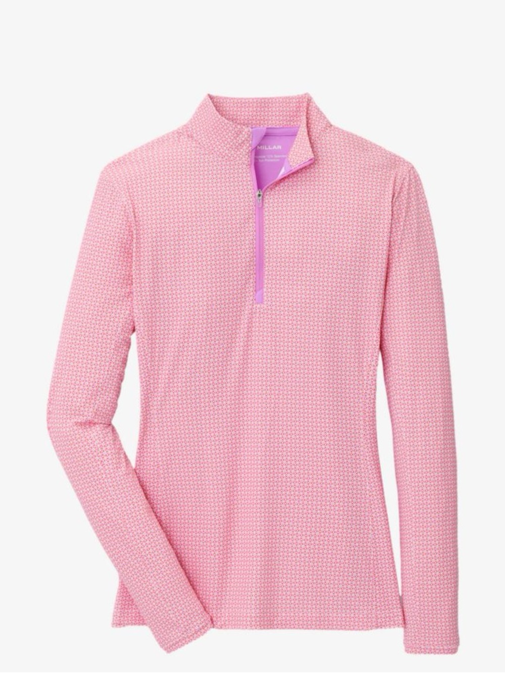 Peter Millar Women's Lightweight Sun Shirt quarter zip Lilac Blossom size M